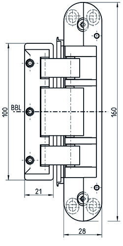 TEG 310 2D 60 for flush glass doors made of ESG 8-10 mm TEG 310 2D 60 for flush glass doors made of ESG 8-10 mm