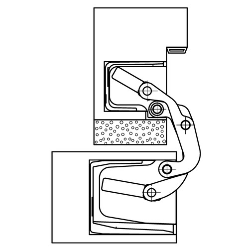 TE 311 3D FVZ 44 for unrebated residential doors with